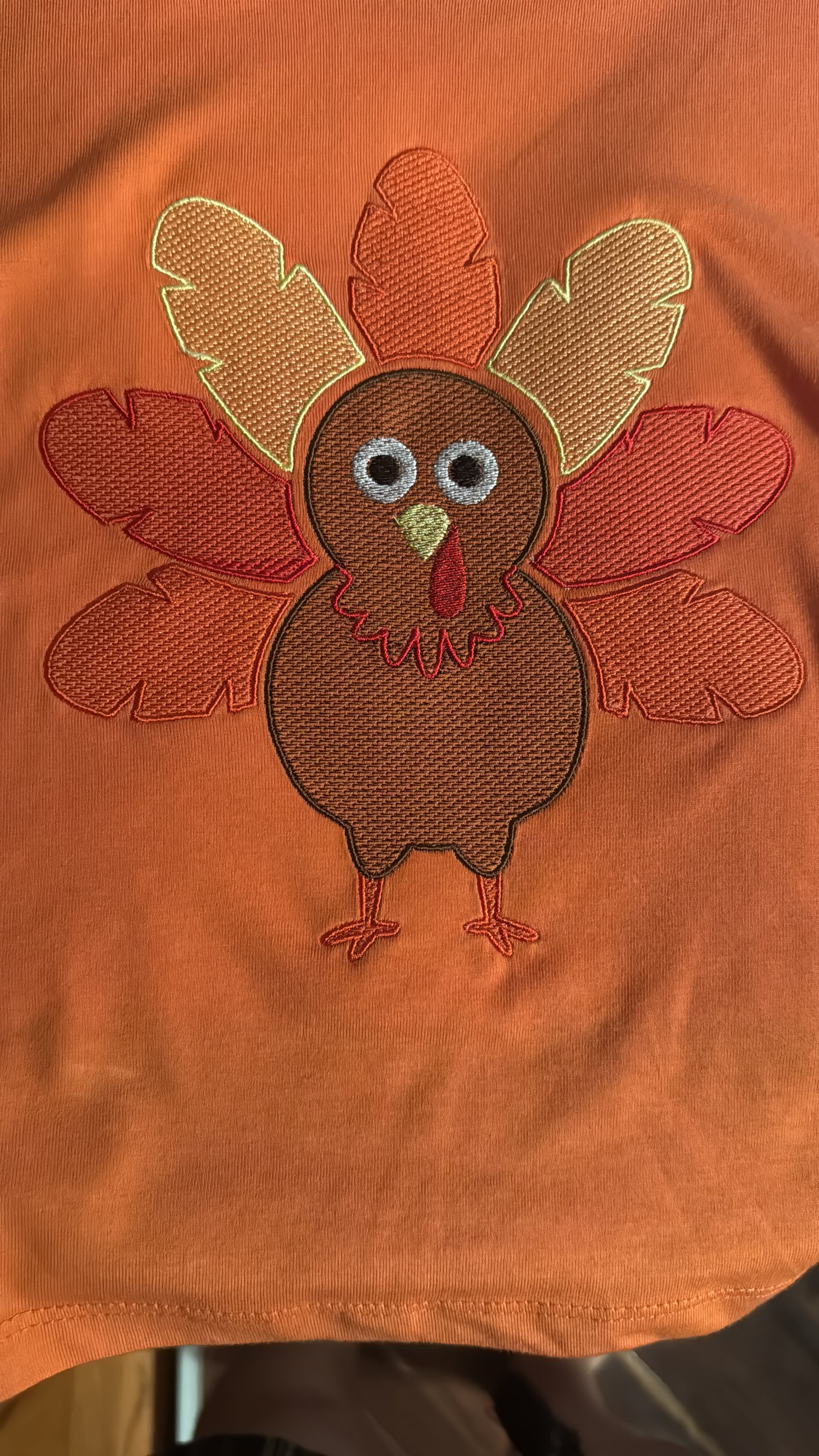 Turkey Embroidery Shirt – Fall & Thanksgiving Kids Tee