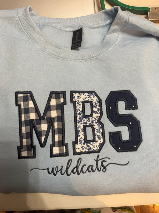 Embroidered crewneck