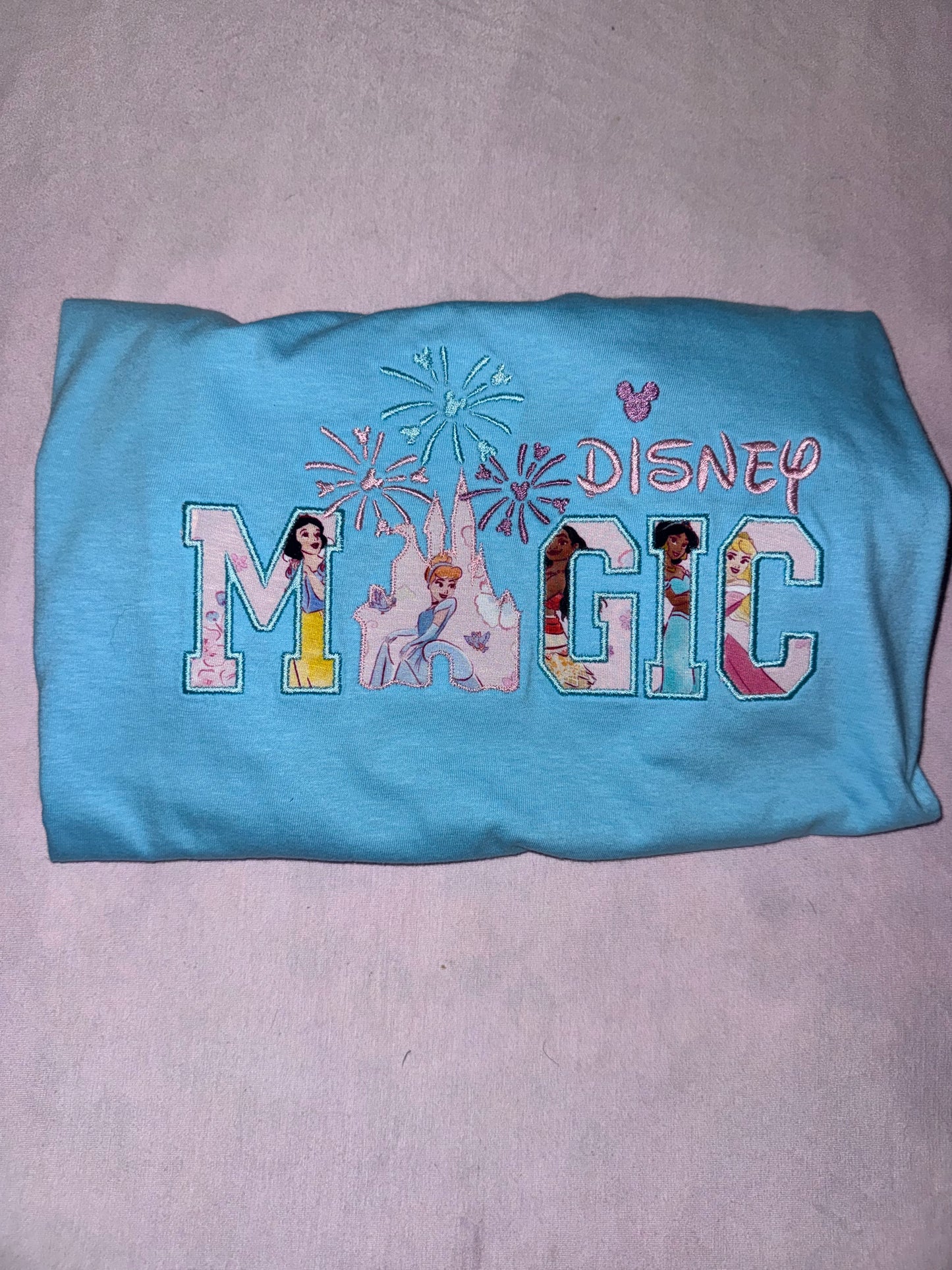 Disney Magic Embroidered Shirt | Princess Castle Mama Tee | Custom Disney Family Shirt | Matching Disney Trip Outfit